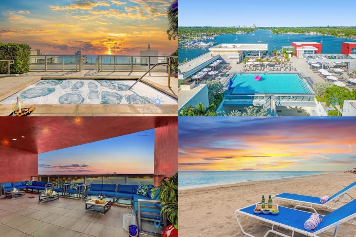 Hollywood Beach Broad - Walk - Amazing Pool - Hot Tub Bagian luar foto